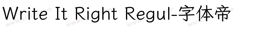 Write It Right Regul字体转换